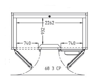 Шкаф расстоечный  Pavailler  CF 68-3 CP 60X80 2 двери 3 тележки