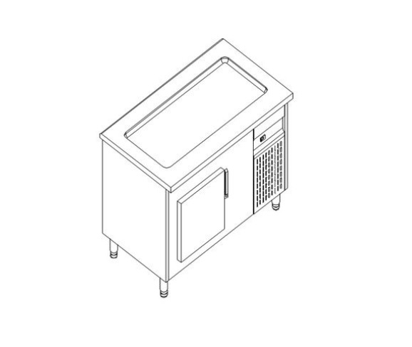 Прилавок для холодных блюд Kovinastroj (Kogast) SR-140-4-100