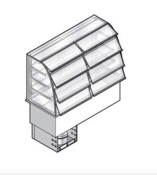 Встраиваемый прилавок-витрина для холодных блюд Emainox I7VVC2RVR4