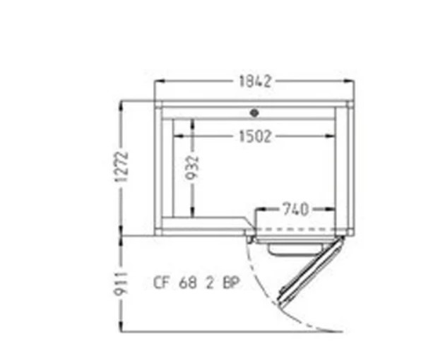 Шкаф расстоечный  Pavailler  CF 68 2 BP 60X80 1 дверь 2 тележки