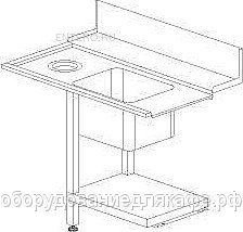 Стол для грязной посуды Dihr Т 50 F DX (правый)